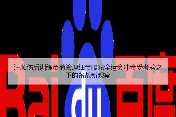 汪顺伤后训练负荷管理细节曝光全运会冲金受考验之下的备战新观察